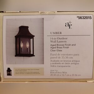 Allen + Roth Wall Lantern Umber Outdoor NWOT